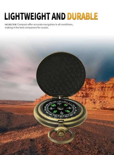 Brújula impermeable dorada de aleación de zinc con llavero miniatura 7