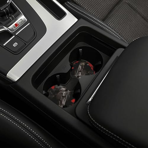 Portavasos para auto 2 piezas redondo negro de neopreno miniatura 6