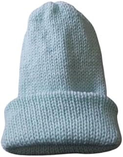 طاقية بونيه منسوجة يدويًا – تصميم أنيق مصنوع من غزل تركي ملون متين باللون الأزرق الفاتح