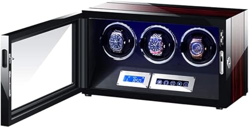 FENOKD Watches and Jewelry Watch Winder for Automatic Watches Remote Control Touch Screen Display Adjustable Watch Pillows 15 R
