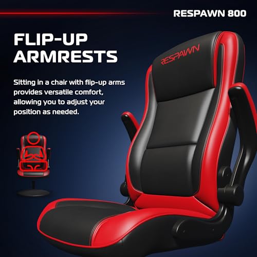 Image of RESPAWN 800 Console Rocker Gaming Chair, Swivel Seat with Lumbar Support