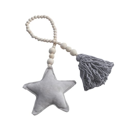 MagiDeal Alzapaños de Cortina Accesorios Decorativo de Casa Oficina Colgante de Pared Adornos - Estrella Gris