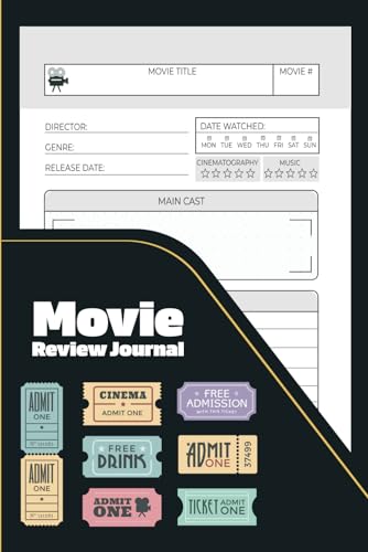 Movie Review Journal: A Movie Review Logbook with Index &100 Pre-...