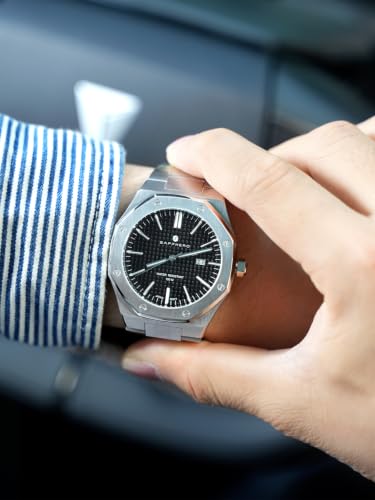 Image of Sapphero Watches for Men Waterproof Luminous Watches with Date Dial Chronograph Analog Quartz Movement Steel Stainless Business Wrist Watches Mens Gifts