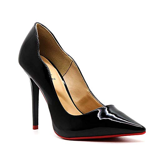 Scarpin Royalz Verniz Salto Penélope Curvas Sola Vermelha