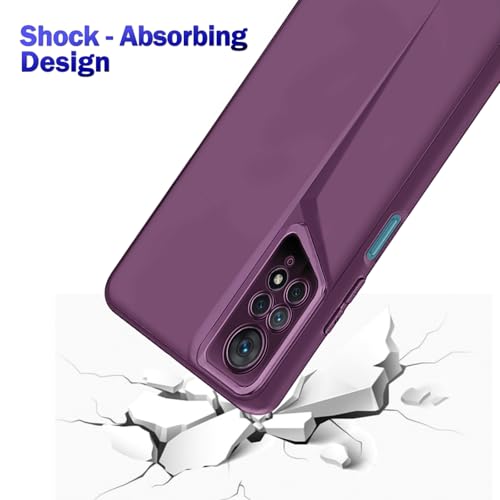 Image of Amazon Brand - Solimo Rubber Ultra-Thin Blade Runner Series Matte Finished Camera Protection Soft Back Cover for Mi Redmi Note 11 4G | Redmi Note 11S - Purple