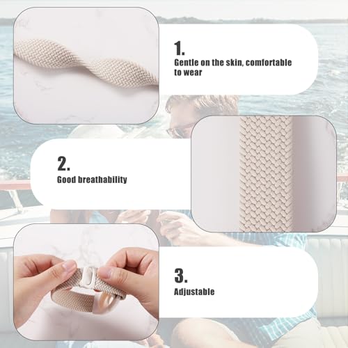Image of PEUTIER 4pcs Holder for Princess Cruise Medallion, Adjustable Braided Wristband Bracelet for Princess Medallion Holder Accessories Comfortable & Breathable Watch Band fit Men Women