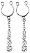 21secret Sexy 2PCS Adjustable Shield Clear Crystal Long Dangle Water Drop Fake Hoop Nipple Rings