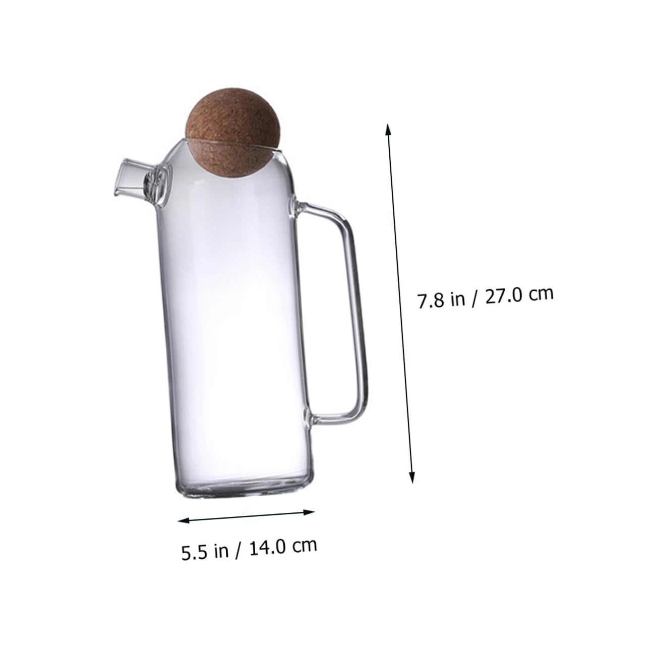 Hitzebeständige Teekanne aus Glas mit Rundem Korken und Ergonomischem Griff 1200ml für Zuhause und Restaurant Klare und Robuste Glas Teebehälter