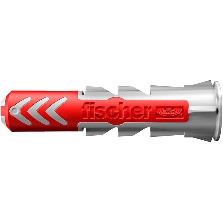 fischer Duopower 8 x 40, Universal Dowels, Powerful 2-Component Dowels, Plastic Dowels for Attaching to Concrete, Plasterboard and Much More, No Screws, in Reusable Bucket, 1,200 Pieces
