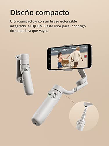 Cardán de 3 ejes DJI OM 5 portátil y plegable con guías de disparo para iPhone y Android 6