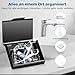 Oralphi Aluminum Retainer Case for Invisalign Aligners, Partial Mouth Guard Case Denture Retainer Container Case Holder with Vent Holes, Slim Orthodontic Aligner Case for Traveling-1 Pack Black