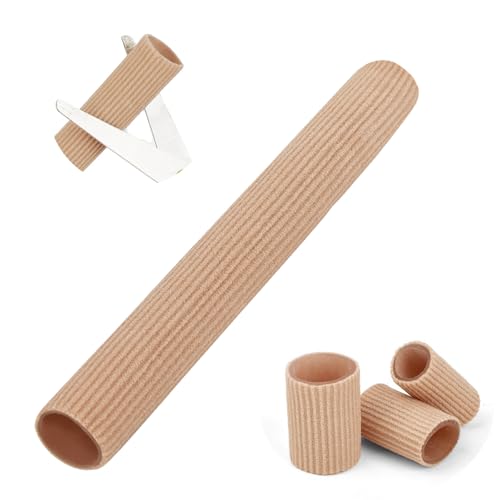 Toe Protectors Women,Toe Sleeves Toe Covers Protectors,Pinky Toe Protector Cuttable Toe Pads Tubes with Silicone Gel (M)