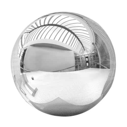 Garneck Globe Decor Gazing Ball Outdoor Gazing Sphere Stainless Steel Prelit Reflective Ball for Garden Yard Lawn