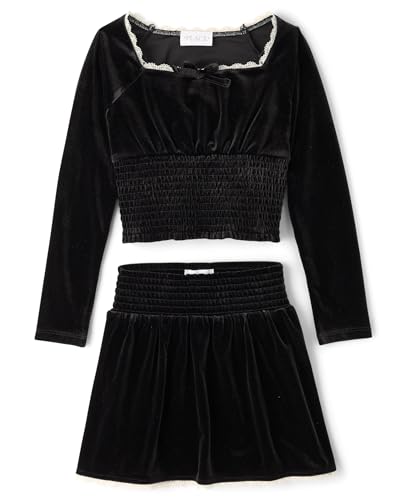 Image of The Children's Place Girls' Smocked Top and Skirt 2 Piece Set