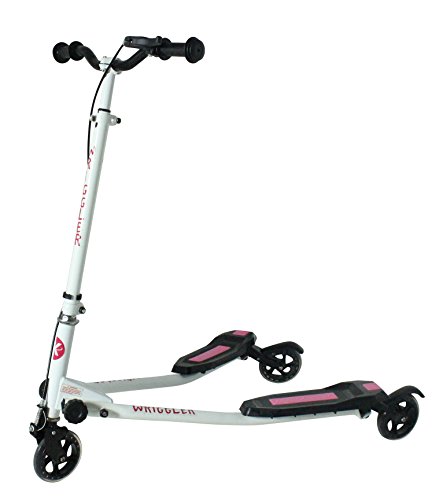 Kidzmotion Wringler Schwung-Roller mit 3 Rädern, Dreiradscooter, Alter 5-9 Jahre, Pink Cover