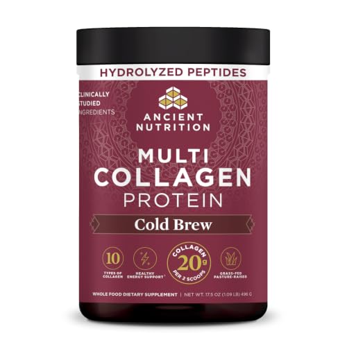 Image of Ancient Nutrition Hydrolyzed Multi Collagen Peptides Powder, Cold Brew