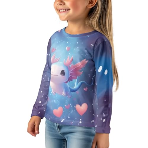Image of WELLFLYHOM Long Sleeve T-Shirt for Boys Girls 3-16 Years Old Tee Tops Crewneck Pullover Shirts Fall Outfits