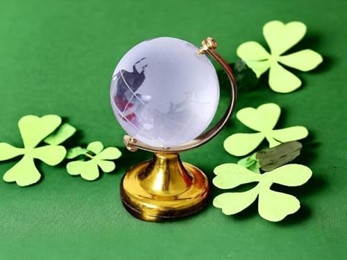 Image of SAUDEEP INDIA Feng Shui Crystal Mini Globe Idol for Home Decor with Rakhi for Brother | Globe for Vastu Home Decor(Bhai-Rakhi with Gift Hamper)
