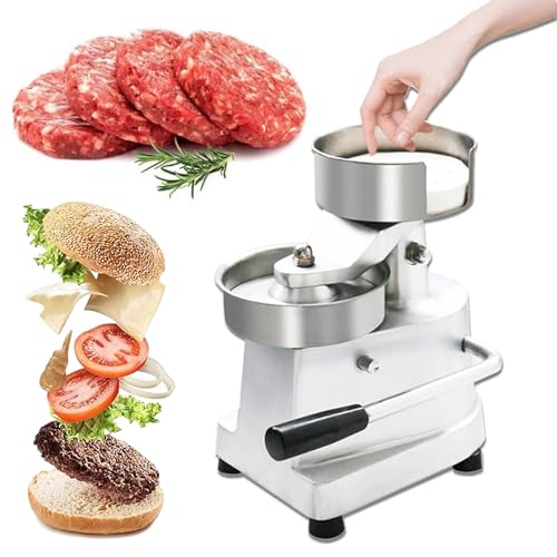 DFEDHF Commercial Burger Patty Maker 4inch 5inch 6inch, Grill Burger Press Tool for Large Stuffed Burgers, Manual Burger Press Machine, 6 Inch