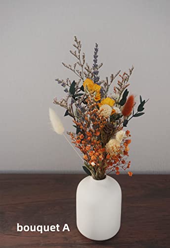 Ramo mini Boho de flores secas con florero miniatura 2