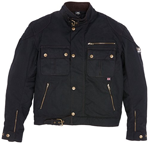 Bores Carlo Kurze Herren Wachsjacke, Schwarz, Größe XL