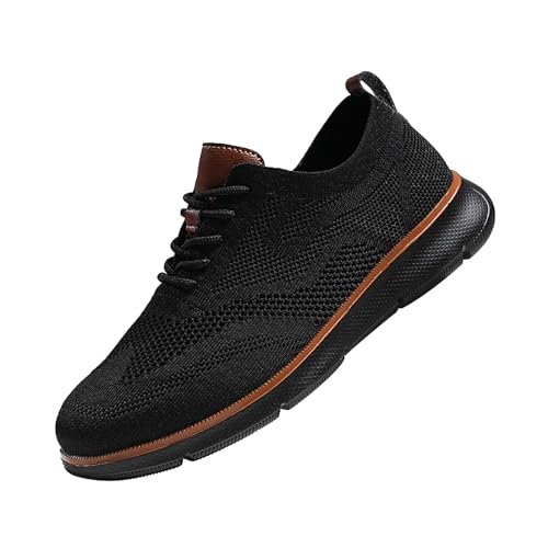 Chaussures Oxford décontractées en maille pour homme - Légères et respirantes - Pour le travail et le bureau - Chaussures habillées pour l'extérieur, le...