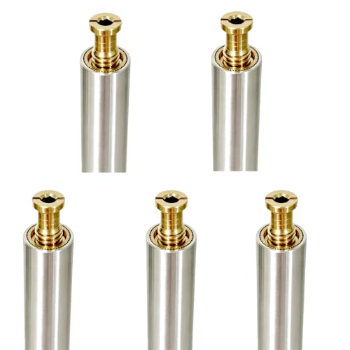 Image of 10 Pack 18 inch Pool Cover Anchors, 18 inch Heavy Duty Aluminum Tube with Brass Anchors, Suitable for Loose Ground or Paved Surface Installation, Fit for Pool Safety Cover Fixation, Extra-Long Lawn Pipe Set