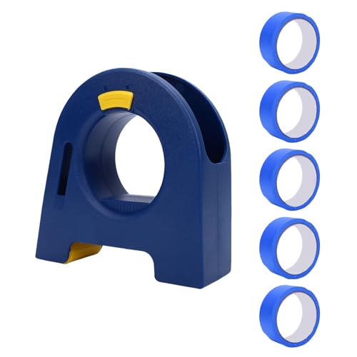 Fabater Dispensador de Cinta de Pintura Adhesiva, Cortador de Cinta Adhesiva ABS para Pintura, Corte Preciso, 5 Rollos de Adhesivo de 35 Mm de Ancho, Aplicador de Cinta de Pintura para
