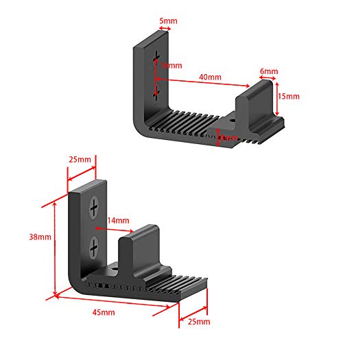 CCJH Flexibel Einstellbar Wandhalterung Schiebetür Bodenführung, Einfache Installation, Schwarz