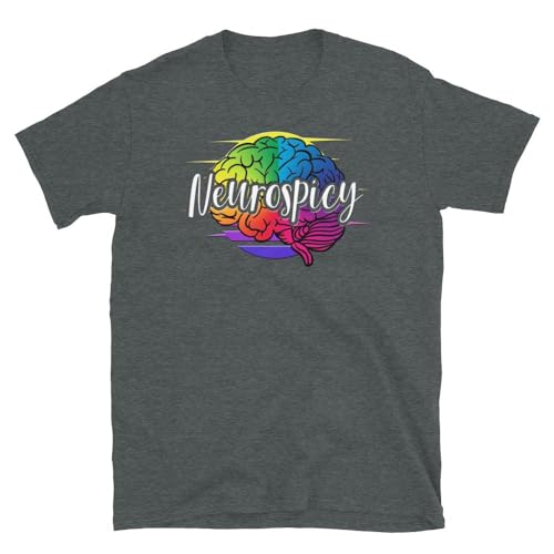 T-shirt Neurospicy en coton avec motif de cerveau original pour sensibilisation