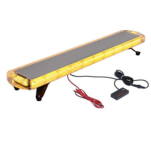 PROZOR 88 LED Barra de Emergencia Luz Flash Estroboscópica 21 Modos de Parpadeo, IP65 Impermeable, 88W 12/24V para Tractor Remolque Caravana y Camión