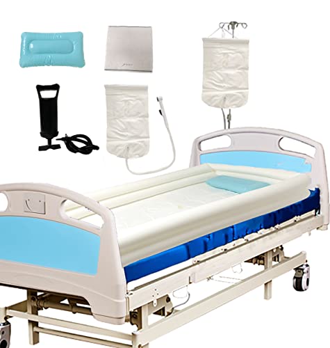 Kit portatile per vasca da bagno gonfiabile da comodino per bagno completo facile e sicuro per persone legate al letto, offrono comodità per il caregiver e riducono il tempo di allattamento di almeno la metà.