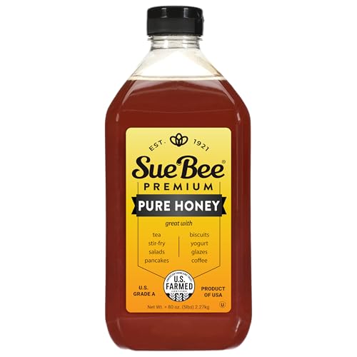 Sue Bee Pure Premium Honey, Pure Honey, Product of USA, US Grade A, 80 Ounce (Pack of 1)