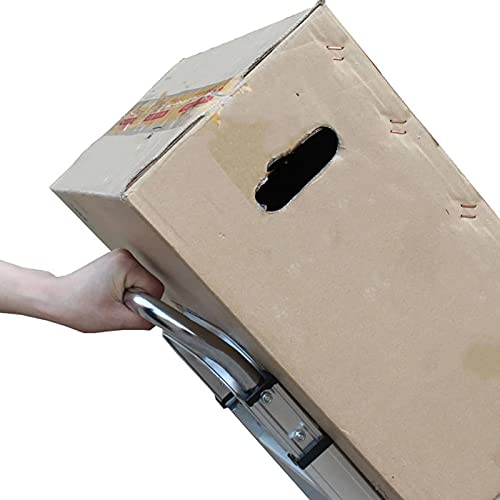 ChengBeautiful Sackkarre Faltende zusammenklappbare Handwagenwagenwagen mit griffigem tragbarem Leichter Aluminium-Aloy-Handwagen (Farbe : Silver, Size : 42x38x108cm) – Bild 3