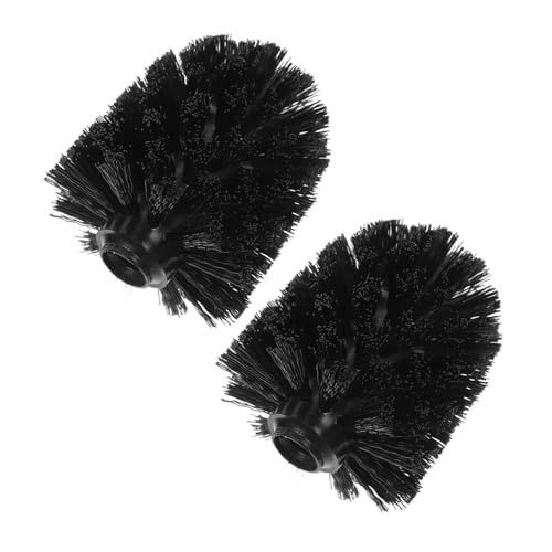 BIUDECO 2 Piezas Cabezas de Cepillo para Inodoro Reemplazables Cerdas Firmes para Limpieza Eficaz Compatibles con Escobillas de Baño WC Color Negro Fácil Instalación para Hogar y Hotel