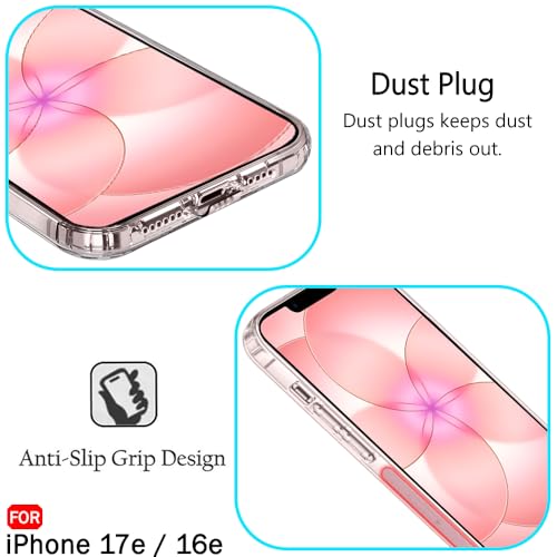 Image of TheGiftKart for iPhone 16e / iPhone 17e Case | Ultra Clear Soft Back Cover, Inbuilt Dust Plugs & Anti-Slip Grip, Total Camera Protection, Slim & Protective Back Cover Case (Silicone, Transparent)