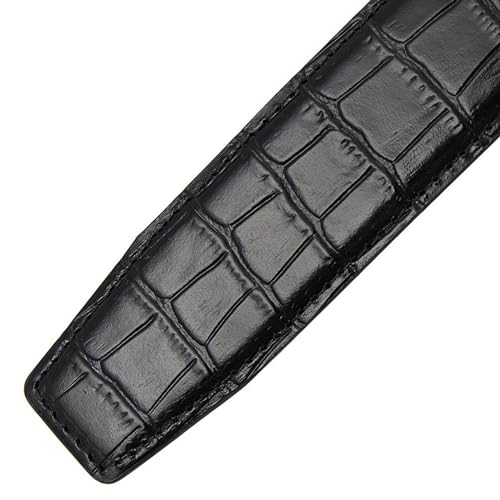 Classic belt, men's belt made of 3.5 cm cowhide with crocodile pattern, casual genuine leather belt4