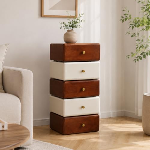 Image of The Attic Solid Wood Acko Drawer Chest | Wooden Chest of Drawers | Bedroom Livingroom Storage | Handcrafted Mango Wood