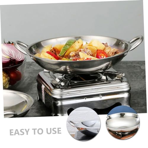 Wok de acero inoxidable con fondo redondo miniatura 5