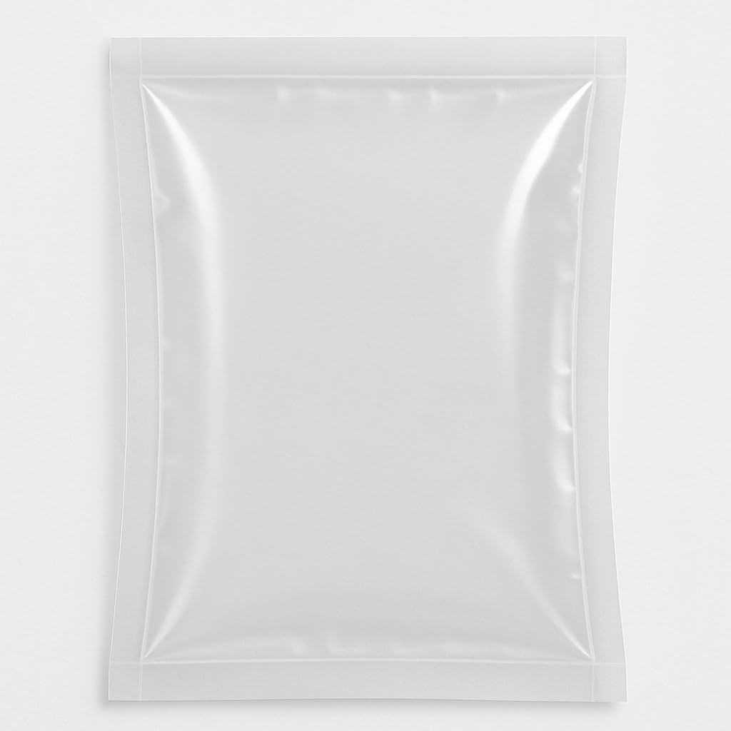 Three Side Seal Pouch – 3 Side Transparent Non-Woven Back with Zipper | Food Grade | Reusable Storage Bags for Snacks, Spices, and More (100GM, Pack of 500)