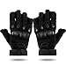 LOSENKA Skateboard Gloves with Sliders, Standard Longboard Downhill Slide Gloves with 2 Slider Puck Set (Black)