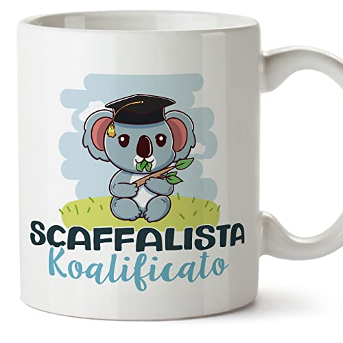 MUGFFINS Tazas para REPONEDOR DE SUPERMERCADO hombre - En Italiano - Koalificato/Koalificata - 11 oz / 330 ml - Regalo original y divertido