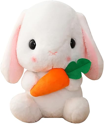 Wgxzyq Lop - Juguete de peluche de conejo con orejas de Pascua regalo de cumpleaños y Navidad para niños y niñas 9 pulgadas blanco