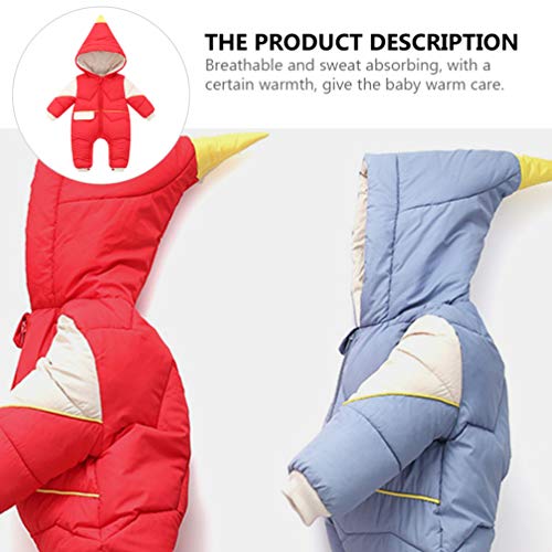 Amosfun Macacão Vermelho de Inverno Macacão para Bebês Com Capuz Quente E Manga Comprida para Bebês