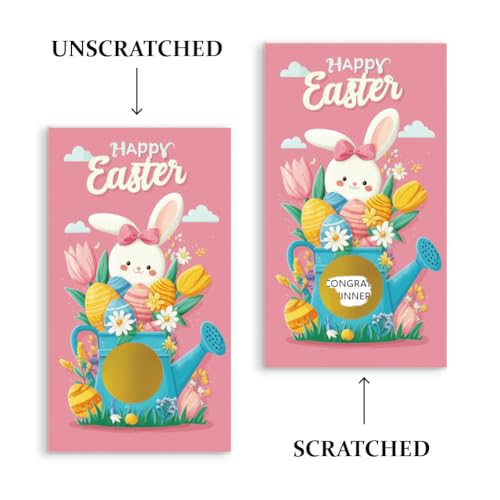 Tarjetas de Pascua para rascar: juego de 240 vales en blanco para manualidades y fiestas 5