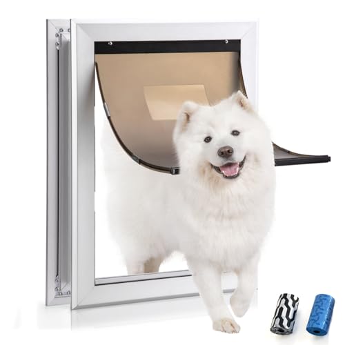 Aluminum Dog Door with Magnetic Flap and Lock