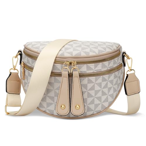 Image of KKXIU Crossbody Sling Bag for Women Trendy Fanny Pack Vegan Leather Chest Bag | Trendy