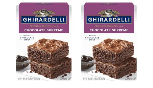 Ghirardelli Premium Brownie Mix Chocolate Supreme, 18.75 OZ (Pack of 4)