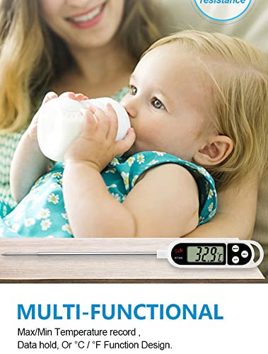 Instant Read Digital Thermometer For Cooking Meat, Milk, Breakfast With Battery Stainless Steel Probe Tp300 #TOP6